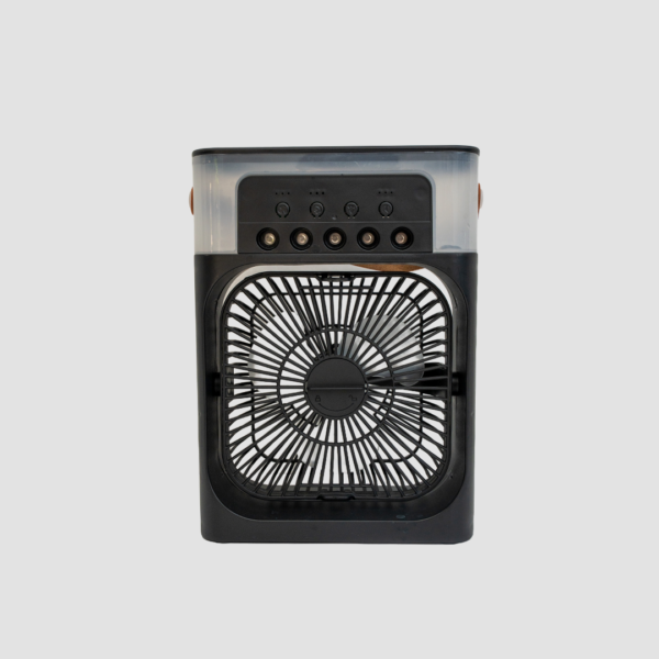 Ventilador portátil con humidificador.